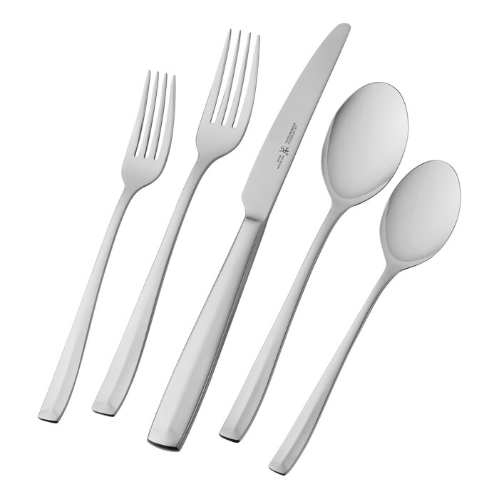 Henckels Lani 65 Piece 18/10 Stainless Steel Flatware Set, Service for